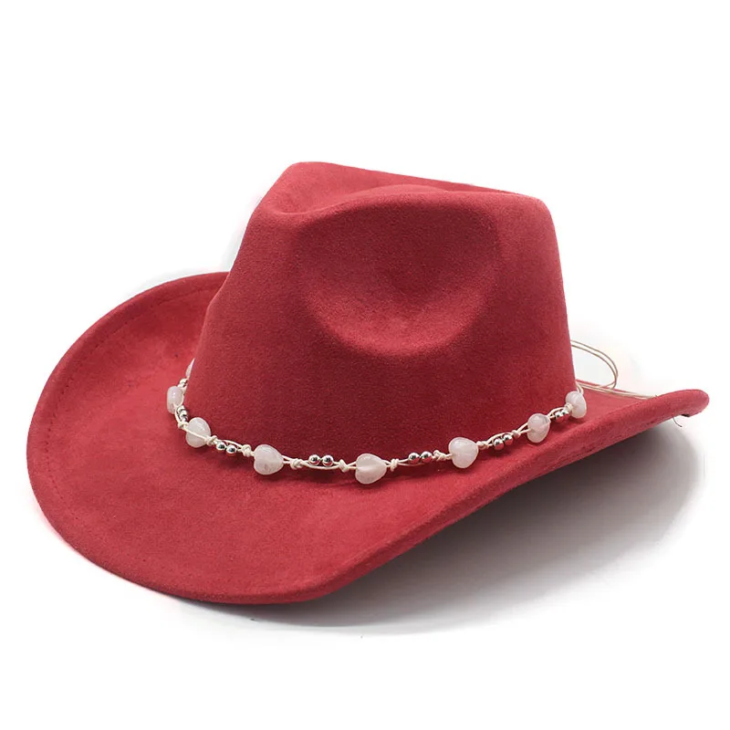 

Шляпа в этническом стиле 2025 для мужчин и женщин, пляжная шляпа от солнца, замшевая ковбойская шляпа в западном стиле, федора с широкими полями, джазовая шляпа