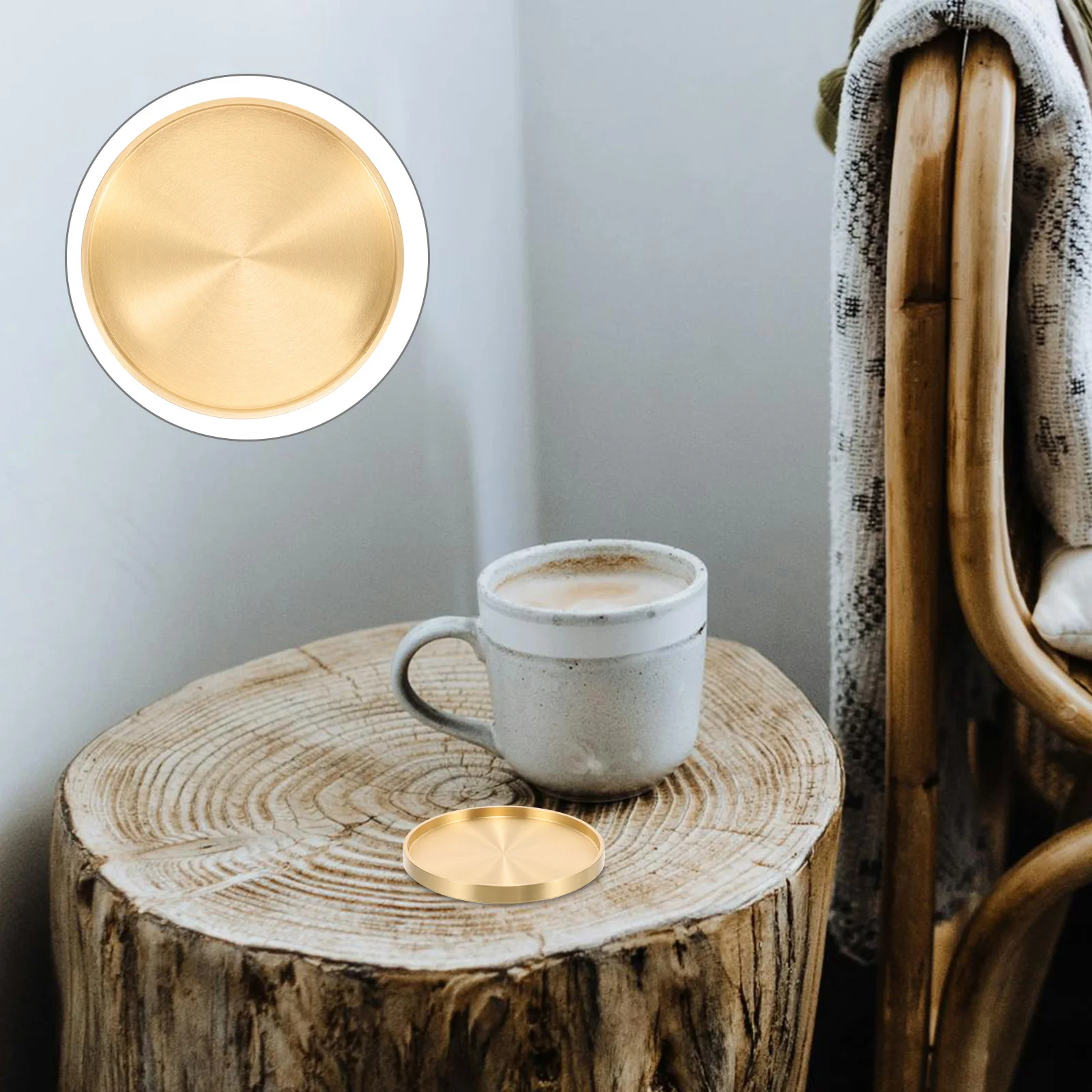 

Retro Copper Tea Coaster Exquisite Cup Holder for Office Meeting Room Tearoom Bar Coffee Mug Storage Saucer Drink Pad