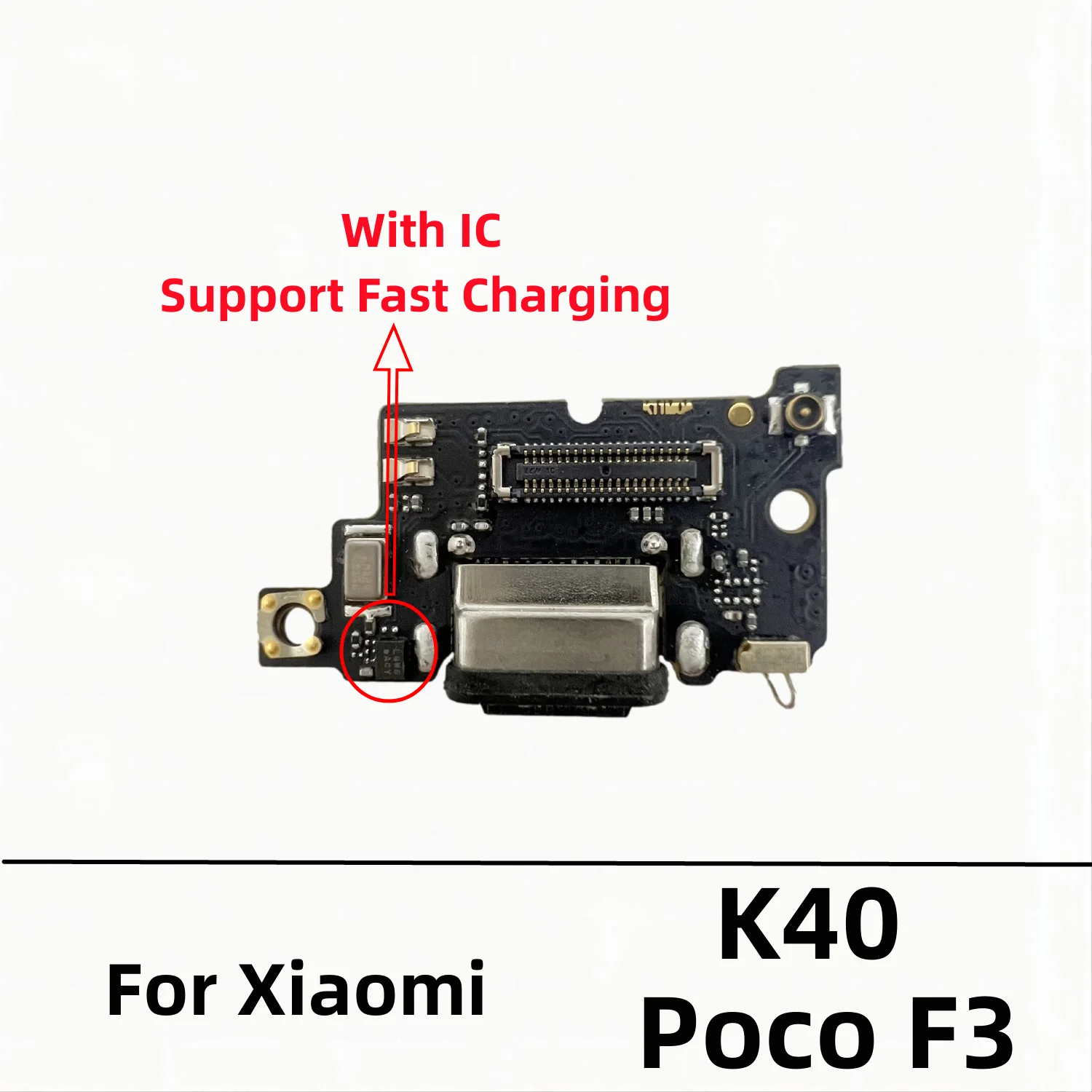 Placa de conector de base de carga USB, Cable flexible de puerto de carga para Xiaomi PocoPhone Poco F3 K40