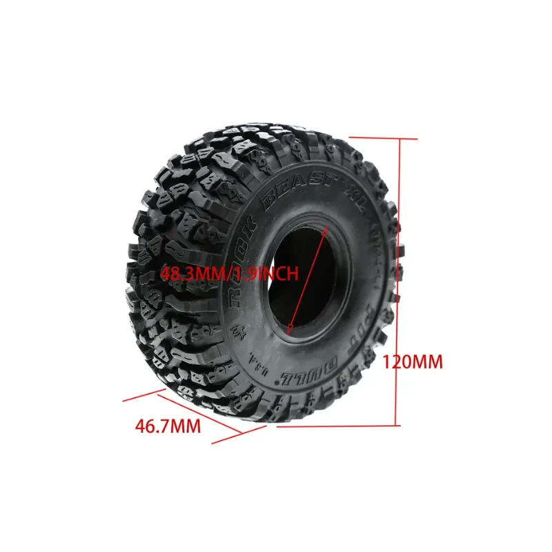 RC 4 stuks 1.9 inch Band Rubber Wiel Banden Band voor 1:10 RC Rock Crawler TRX4 Bronco D90 D110 Axiale scx10 90046 RC4WD CC01 TF2 - afbeelding 1