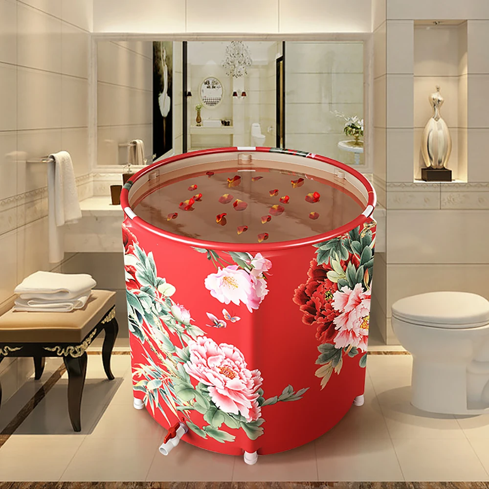 Comfortable Homestay Dormitory Bathtubs Outdoor Hotel Garden Collapsible Bath Barrel Apartment Villa Full Body Spa Bath Bucket