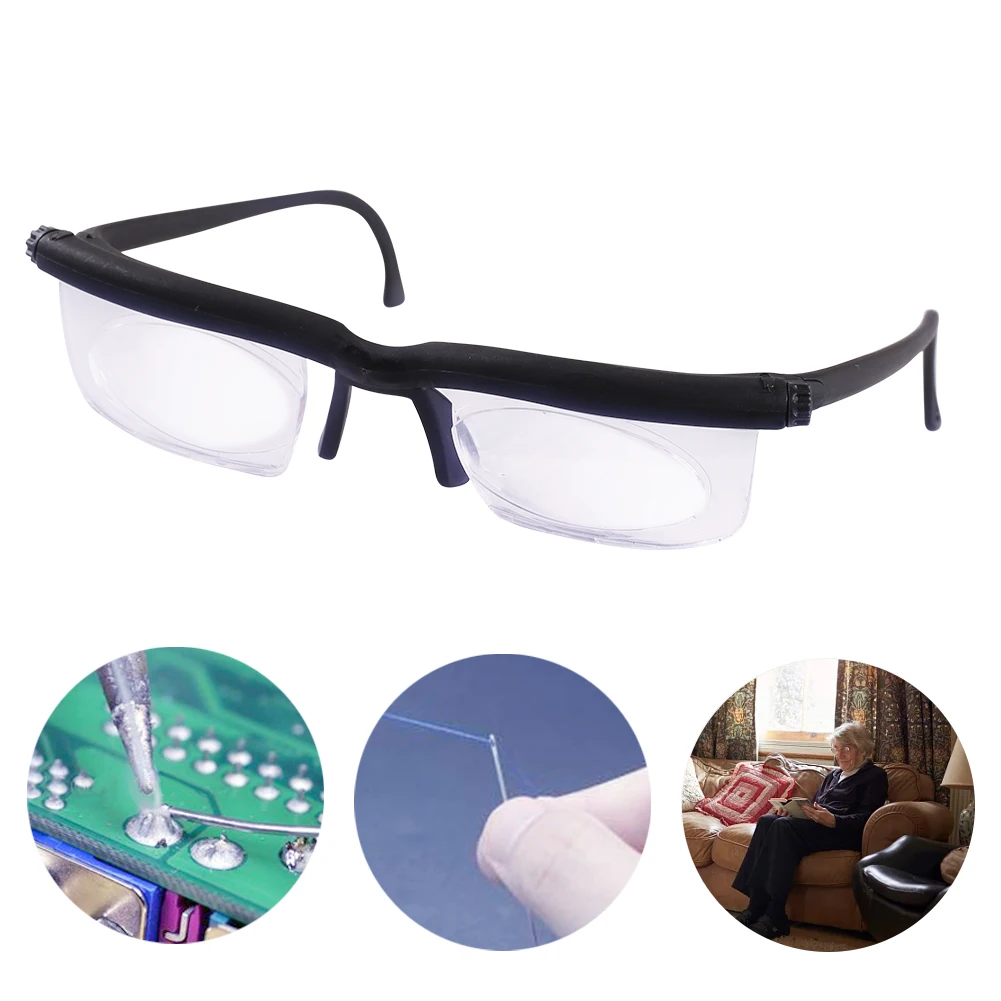 Imagem -02 - Uyangg-óculos de Força Ajustável Distância Óculos de Leitura Focus For6d to Mais 3d Lente Variável Miopia Correção Eyewear