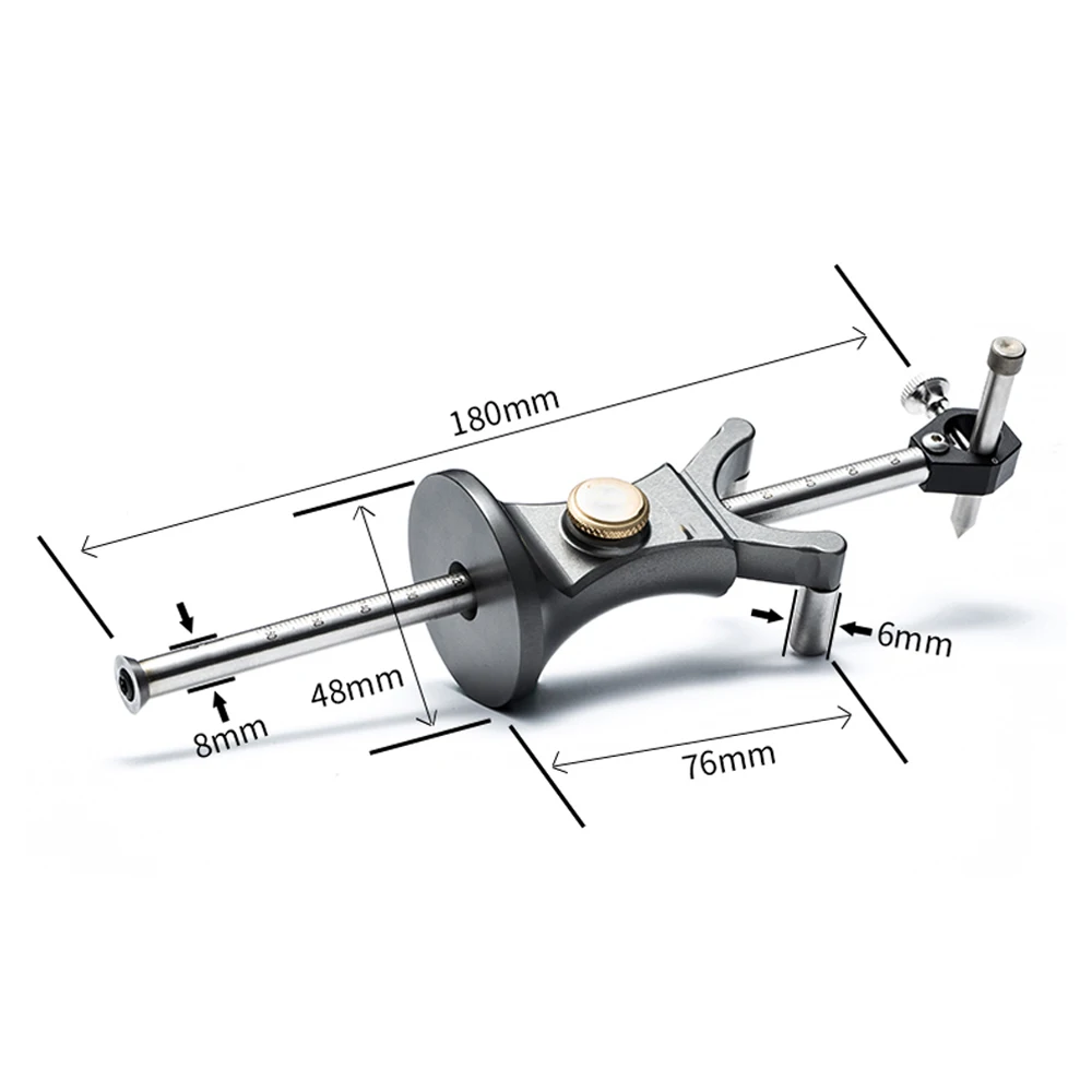 Multifunctionele houtbewerking lineaire boog Dual-Purpose Scribe Tool Parallelle lijntekening DIY houtbewerkingsgereedschap