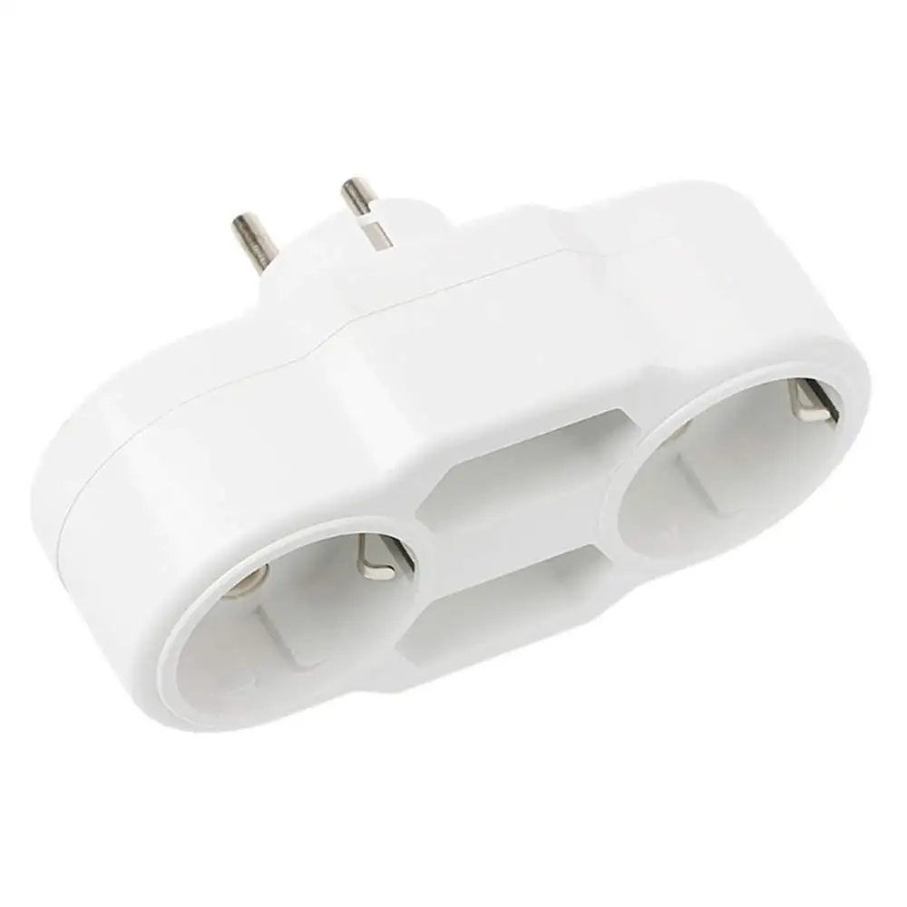Triple Plug Protective Contact Multiple Plug Power Distribution Adapter EU to Russian Conversion Socket Plug