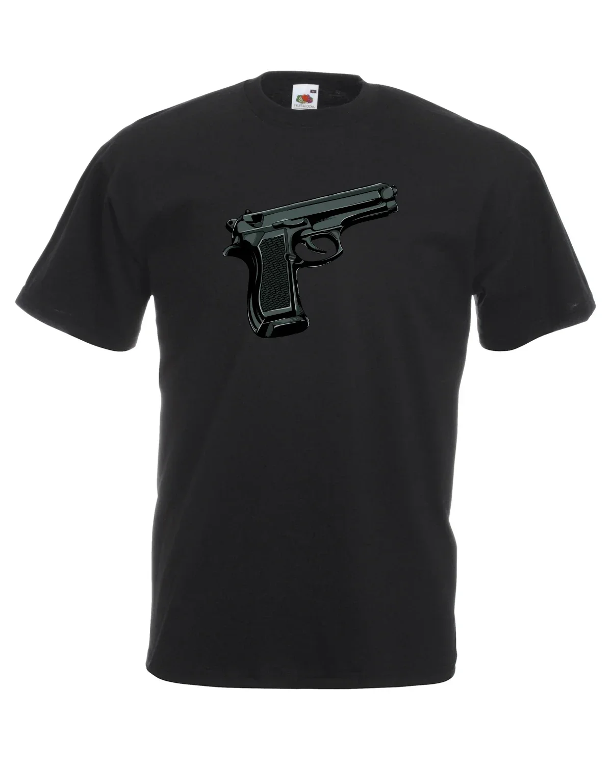 Gun Revolver Graphic Quality T Shirt Brand New 100% Cotton Short Sleeve O Neck T Shirt Top