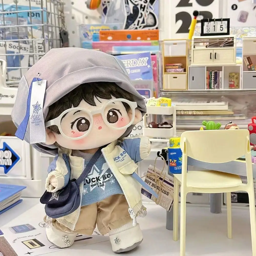 Roupas com capuz 20cm roupas chapéu de beisebol conjunto alça de ombro roupas de algodão roupas esportivas presente das crianças