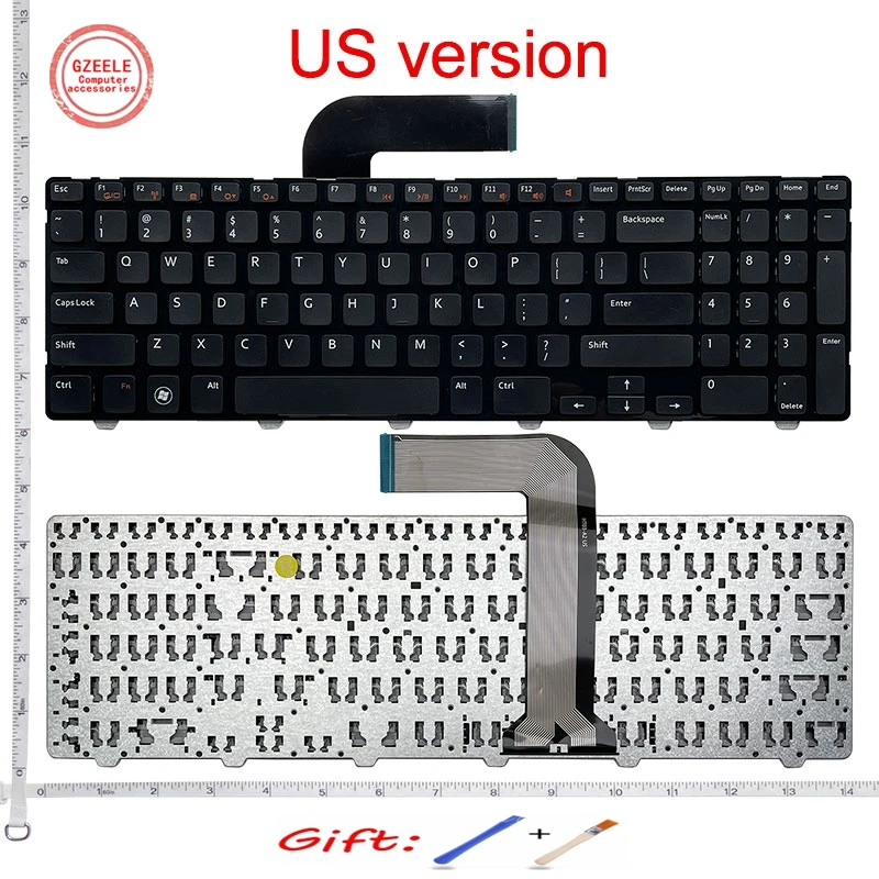 

New laptop Keyboard for Dell for Inspiron 15R N5110 M5110 N 5110 US Black English laptop keyboard replace Hot selling