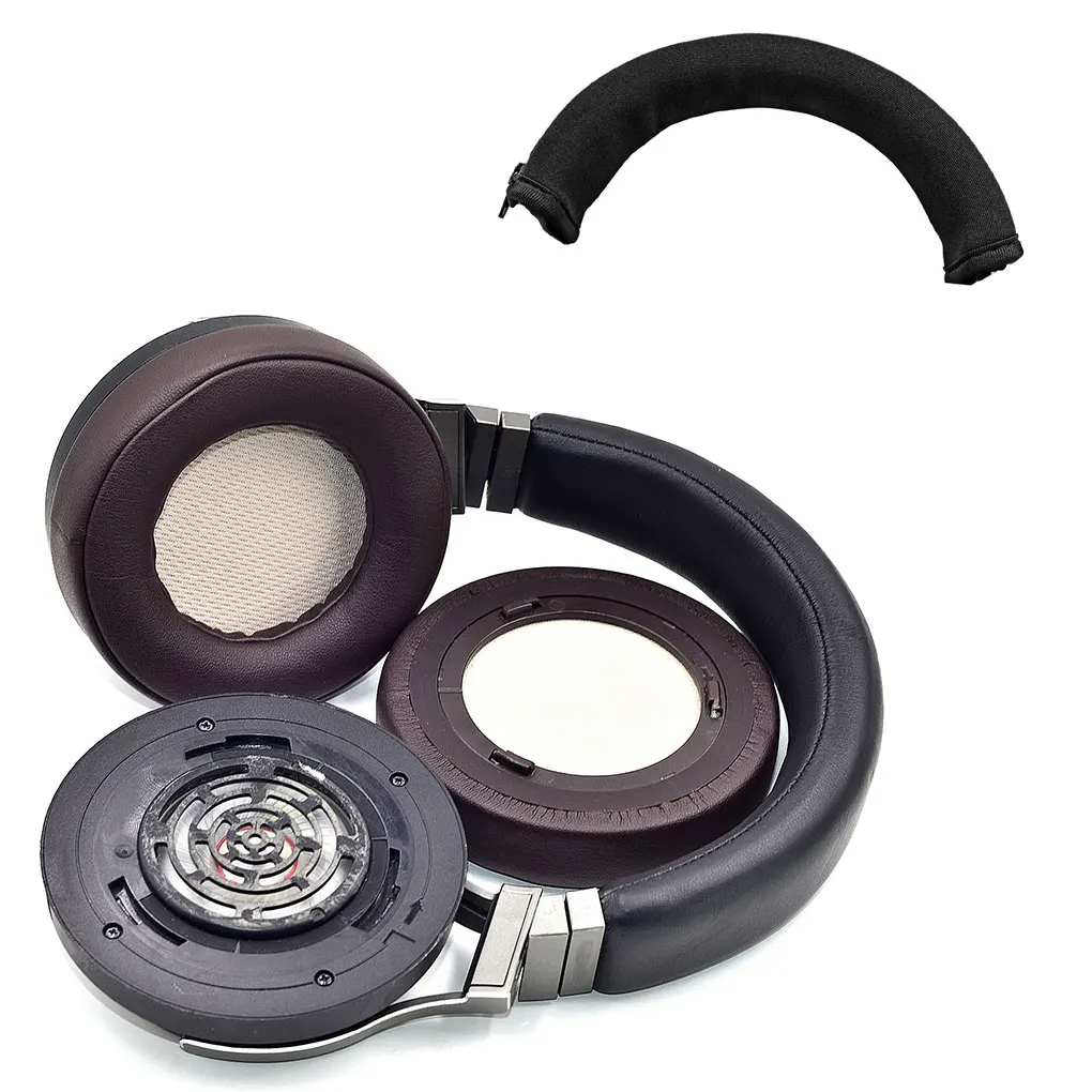 Fone de ouvido preto com zíper, headband limpa, fones de ouvido, substituição pad, upgrade, usado como substituição