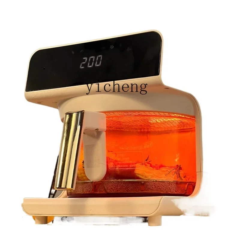 New Air Fryer Home Visual Glass Voice Control Intelligent Multifunctional Chips Machinec28