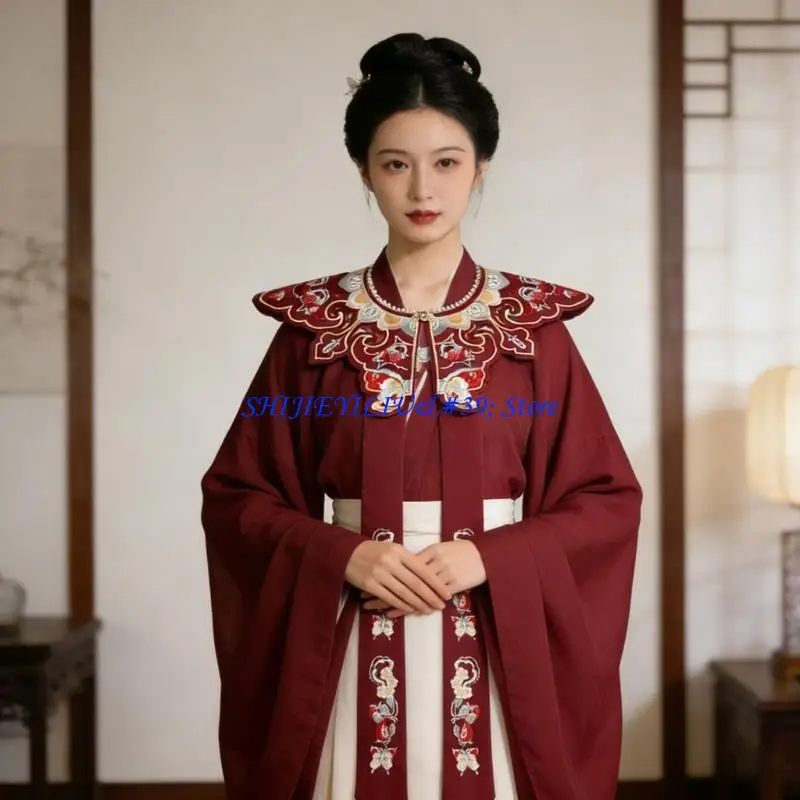 E21F Eye Catching Ribbon Embroidered Capelet For Women Girls Special Event