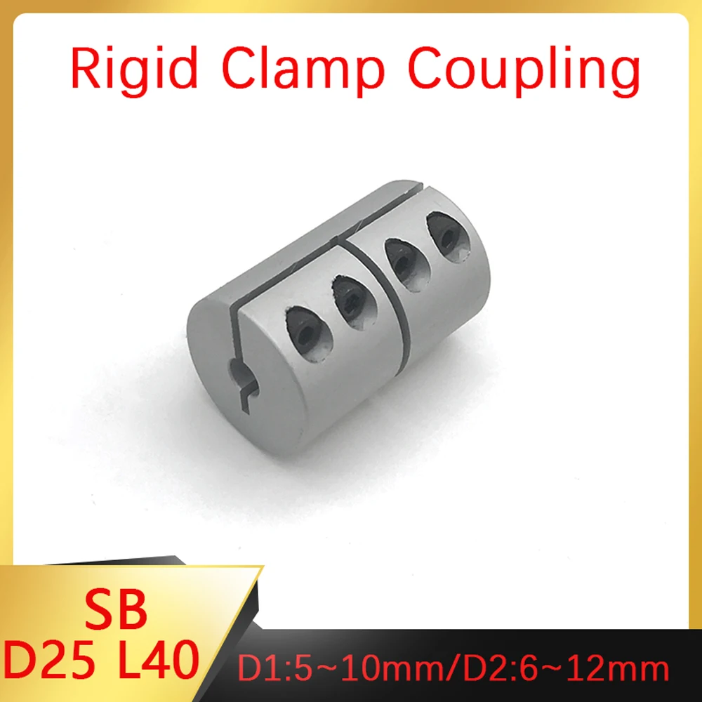 D25L40 Aluminum Flexible Coupling Clamping Rigid Coupling 5X6mm 10X12mm Engraving CNC Stepper Servo Motor Connector 3D Printer