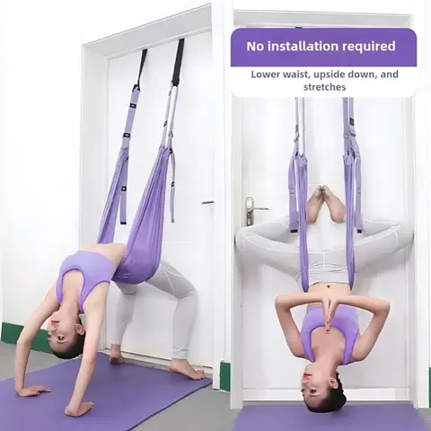 Advanced Purple Aerial Yoga Rope - Professional Home Yoga Assistant, Luxury Fitness Gear, Single Piece