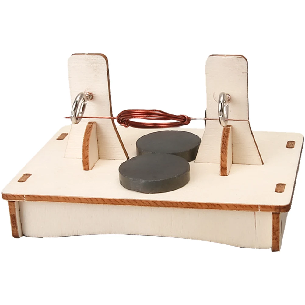 1 Set Kit di costruzione di motori a corrente continua fai da te Progetto scientifico di assemblaggio in legno per bambini Set di steli educativi Kit di esperimenti scientifici artigianali in legno