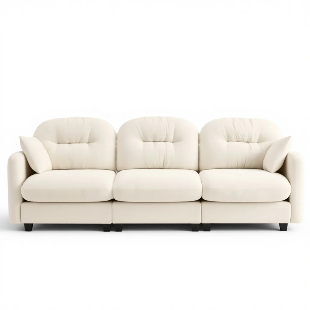 

Sofa Bed Modular Sofa 3 Pieces Movable Ottoman Chenille Fabric Modular Design Living Room Home Theater