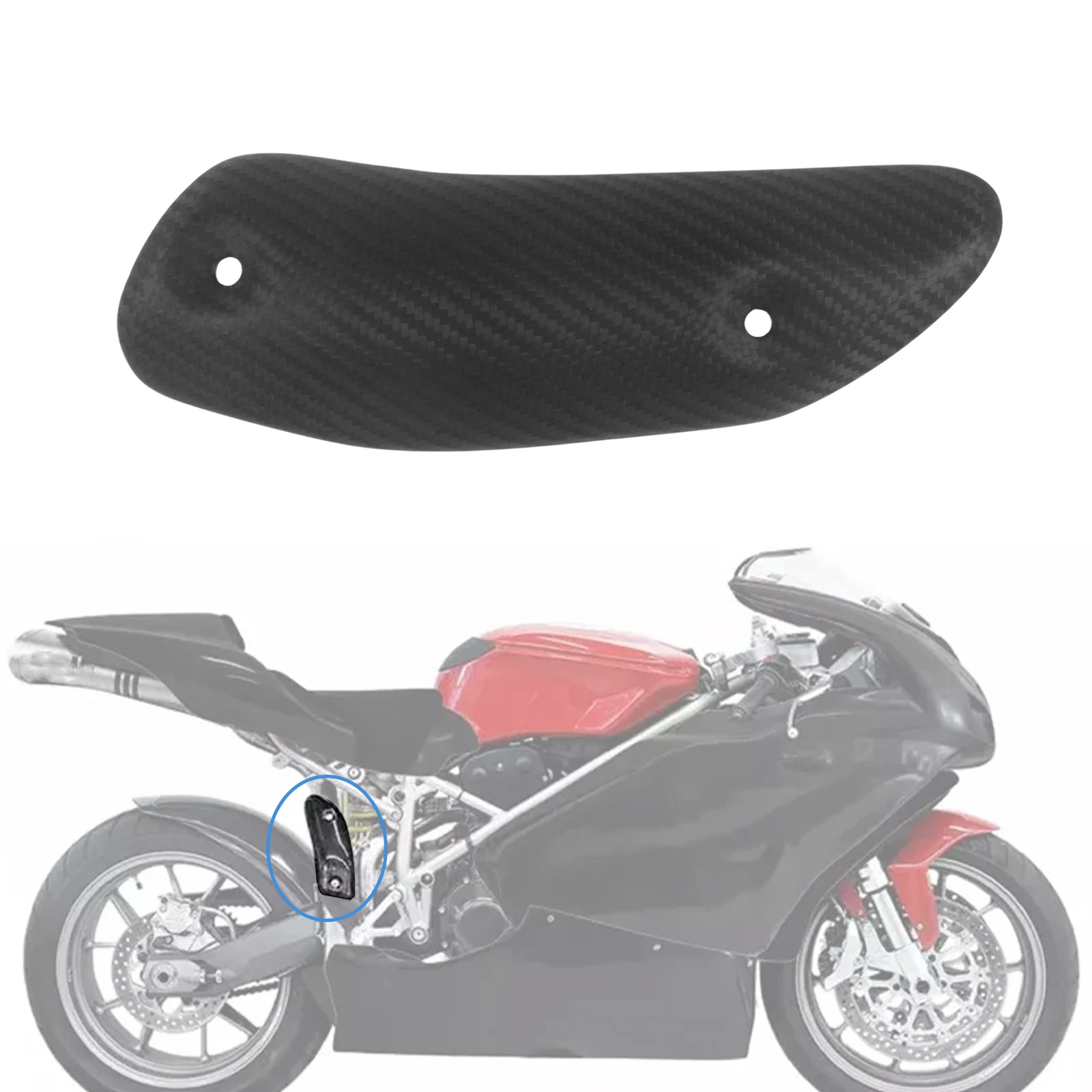 

Мотоцикл для DUCATI 749 999 2003 2004 2005 2006, крышка выхлопной системы, глушитель из углеродного волокна, защита