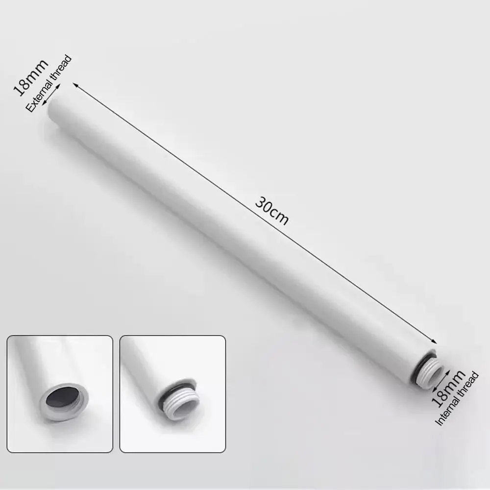 New 30cm Stainless Steel Shower Extension Rod Round 30cm Shower Bracket Shower Extender
