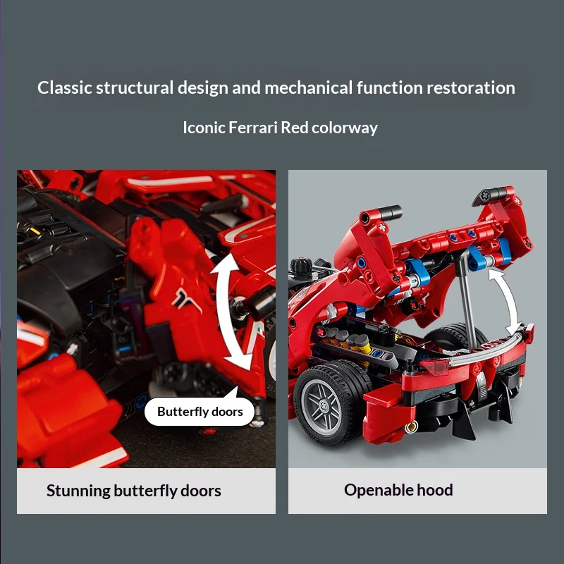 LEGO blocs de construction série mécanique 42212 Ferrari FXX K blocs de construction garçons et filles jouet de course cadeau