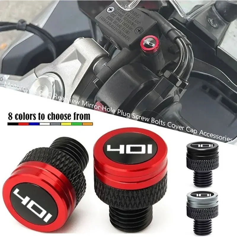 For Husqvarna SVARTPILEN 701 401 Norden 901 Svartpilen401 Motorcycle CNC Mirrors Hole Plug Screws Caps Thread Bolt Aceessories