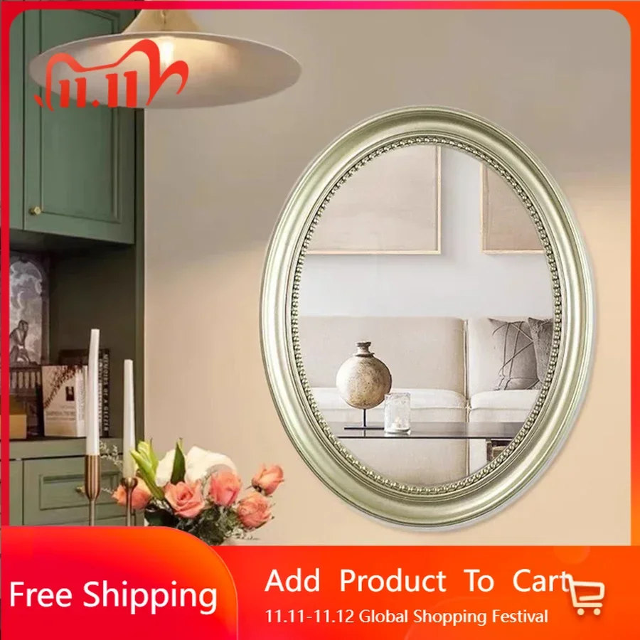 

Cosmetics Shower Mirror Anti Hotel Rectangle Office Living Room Metal Frame Hanging Nordic Mirror Show Specchio Decoracao Quarto