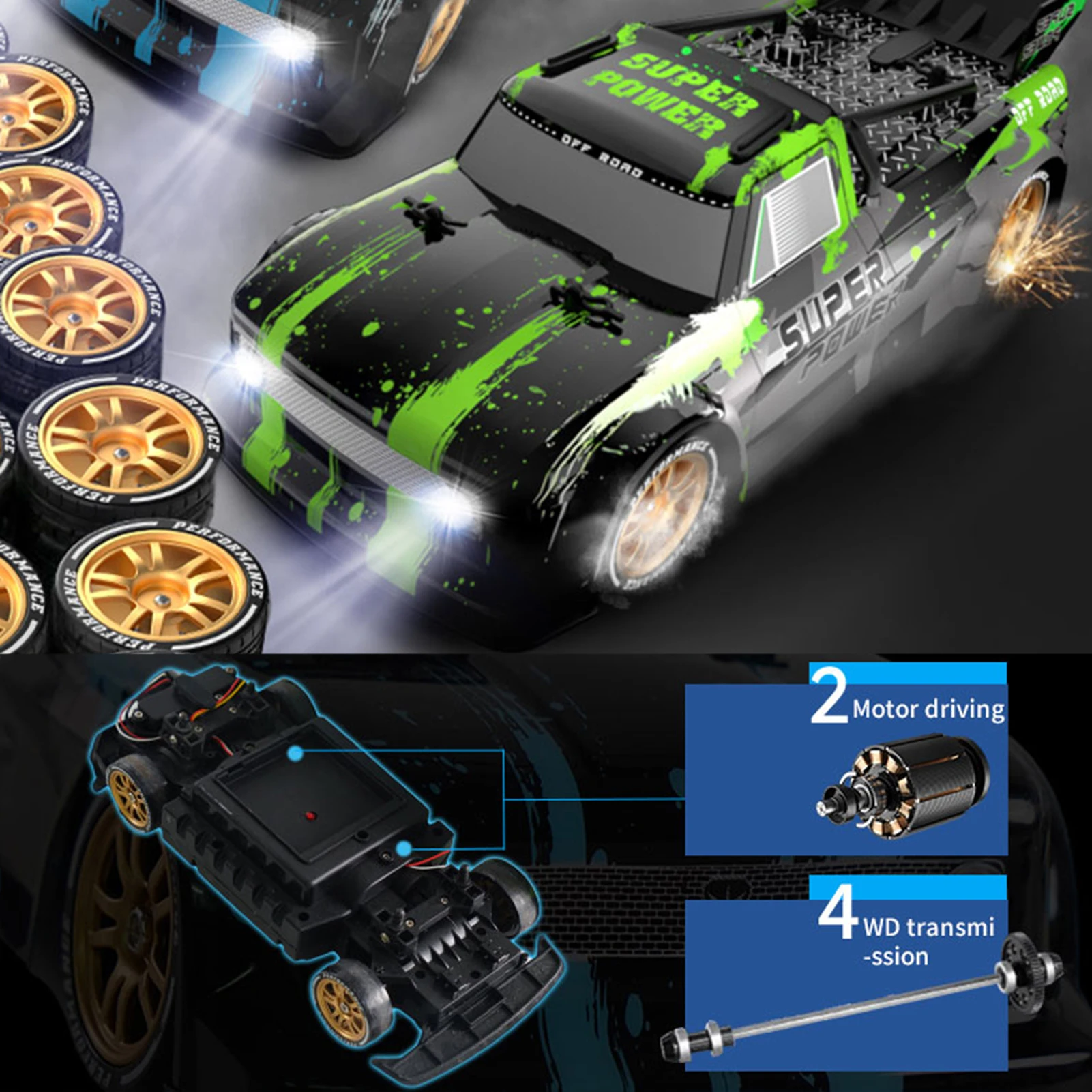 Carro de deriva de controle remoto carro de pulverização de controle remoto 1/16 carro de controle remoto 2.4ghz carro de corrida de controle remoto caminhão curto