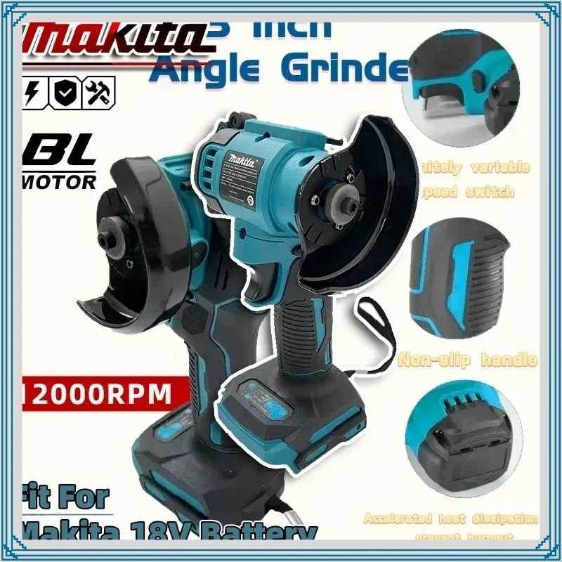 Makita 3 Inch Mini Angle Grinder Cordless Cut Off Saw Electric Cutting Tool Compatible with 18V Battery Power Tool