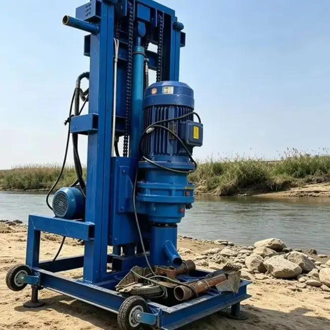 Customized Portable Mini Hydraulic Hand Rig 100M Depth Compact Light Home Water Source Well Driller Water Well Drilling Rig