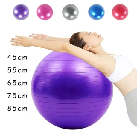 PVC Fitness Balls Yoga Ball Thickened Explosion-proof Exercise Home Gym Pilates Equipment Balance Ball 45cm/55cm/65cm/75cm/85cm