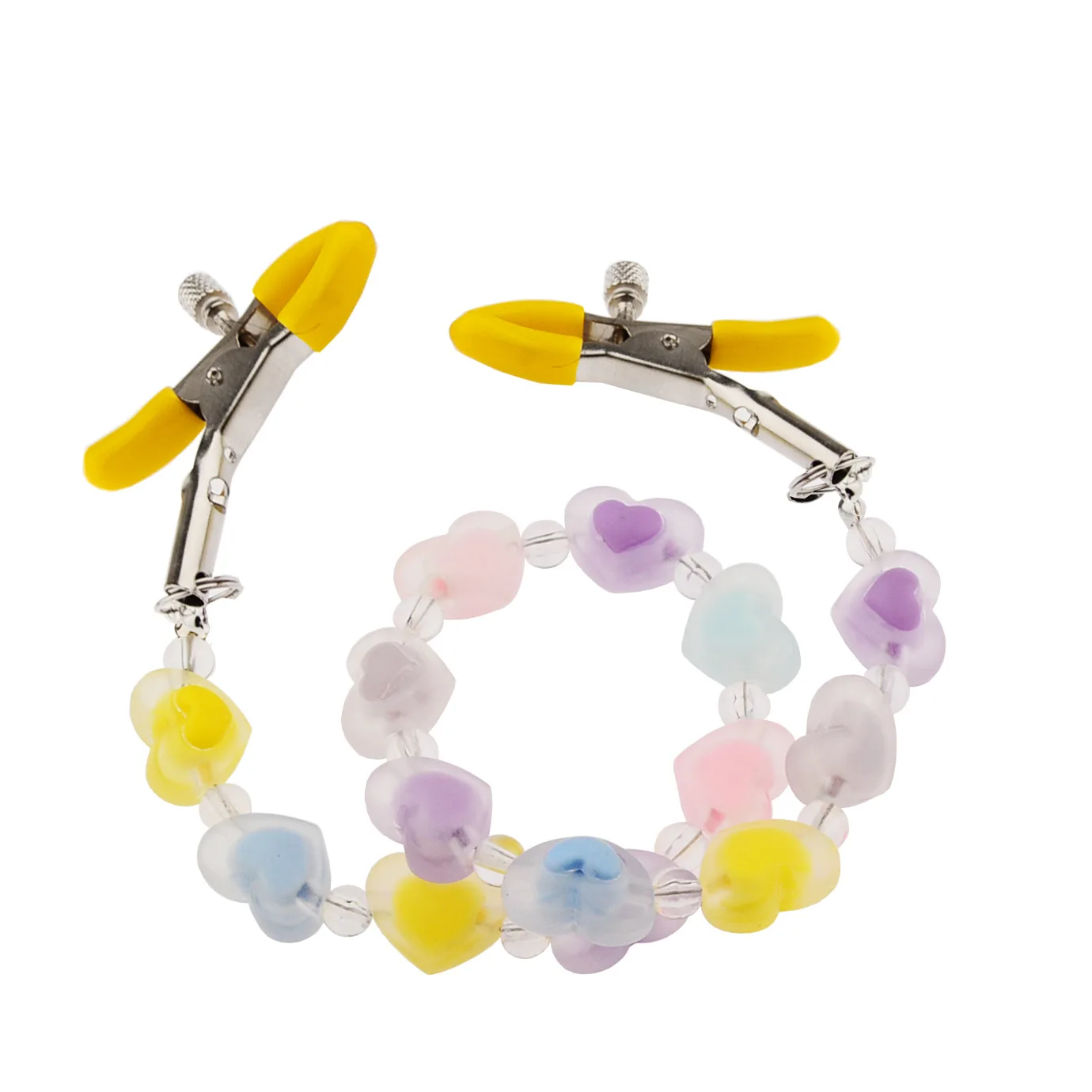 New chain nipple clip room orgasm vagina clip heart chain nipple clip alternative sex toy factory straight hair