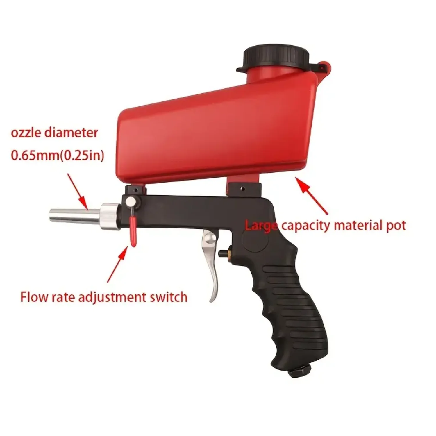 Compact Handheld Pneumatic Sandblaster, Portable Sandblasting Gun for Effective Surface Treatment | Small Handheld Pneumatic San