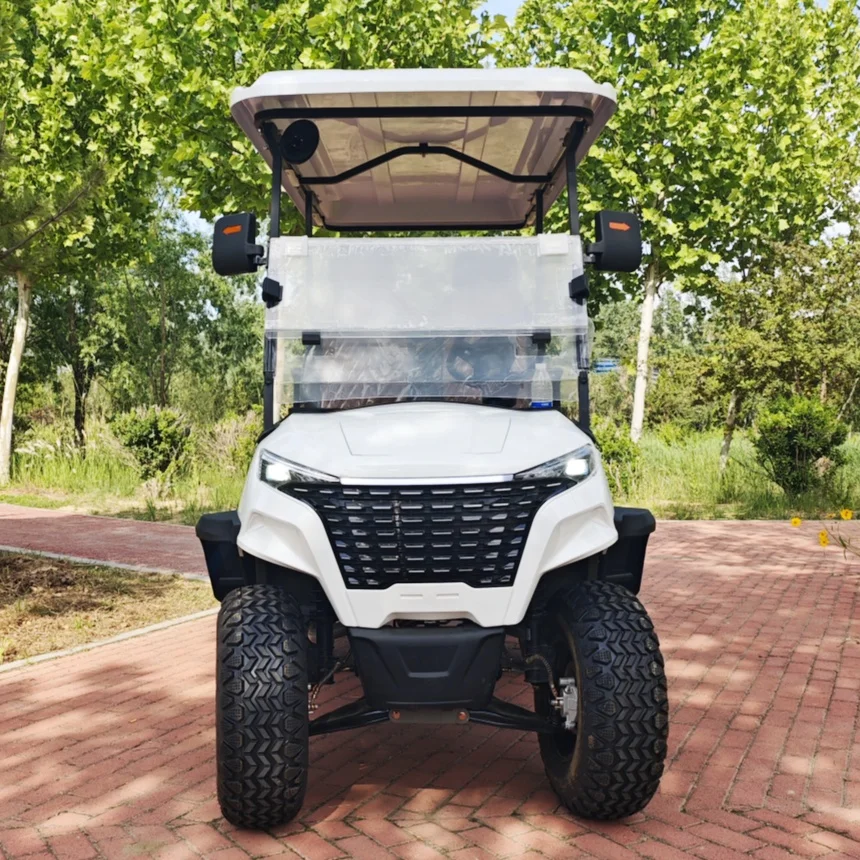 Popular 4 Seater Tourist Adult Electric Tricycles With Lithium Battery Lockable Storage Box New Energy Electric Golf Cart
