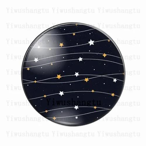 Full Moon star art sky pattern 12mm/18mm/20mm/25mm Round photo glass cabochon demo flat back Making findings