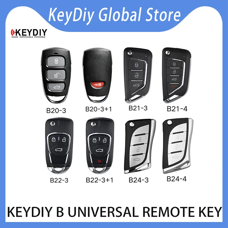 

10PCS KeyDiy B series B20-3 B20-3+1 B21-3 B21-4 B22-3 B22-3+1 B24-3 B24-4 Universal remote key For KD900/KDMax mate/KDX2/KDX4