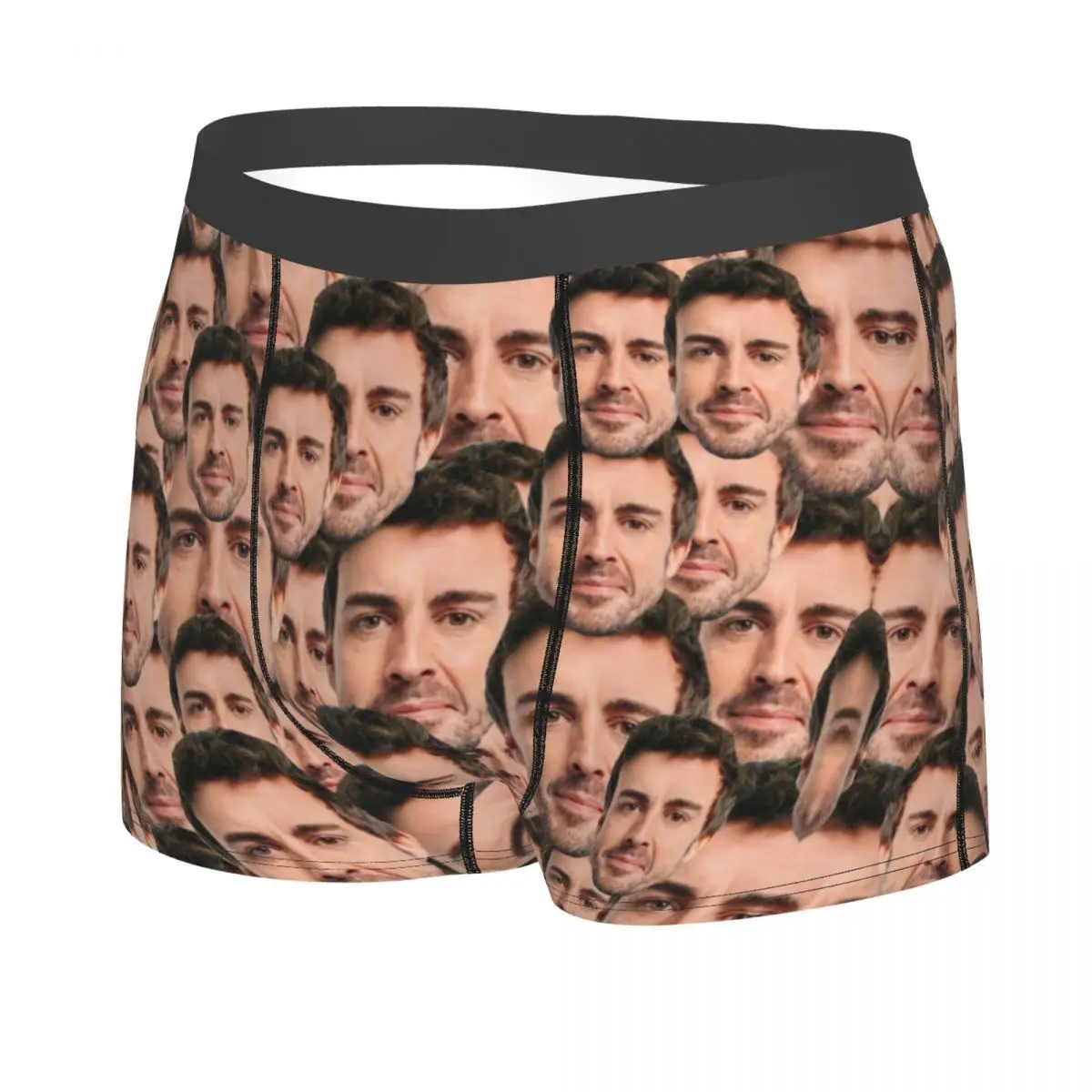 Custom Alonso Head Boxer Shorts For Homme 3D Print Fernando Sports Car Underwear Panties Briefs Soft Underpants