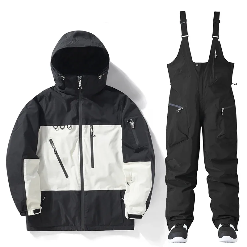 Men and Women Winter Ski Clothes, Snowboarding Suit Sets Snow Skiing Clothing Ski Jackets and Pants Snow Ski Bibs Pants