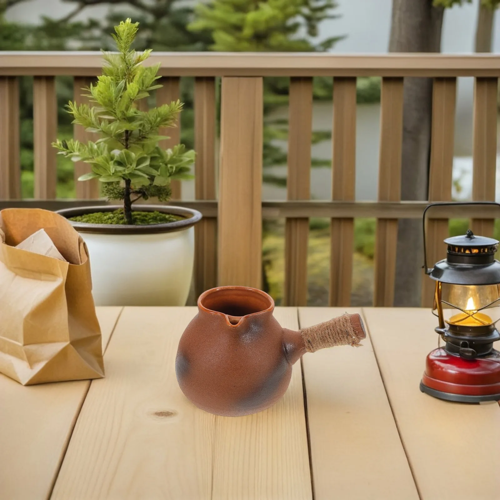 

Clay Handmade Tea Kettle Camping Travel Traditional Stovetop Fast Boiling Medicine Cooker Ceramic Cookware Loose Leaf Kung Fu