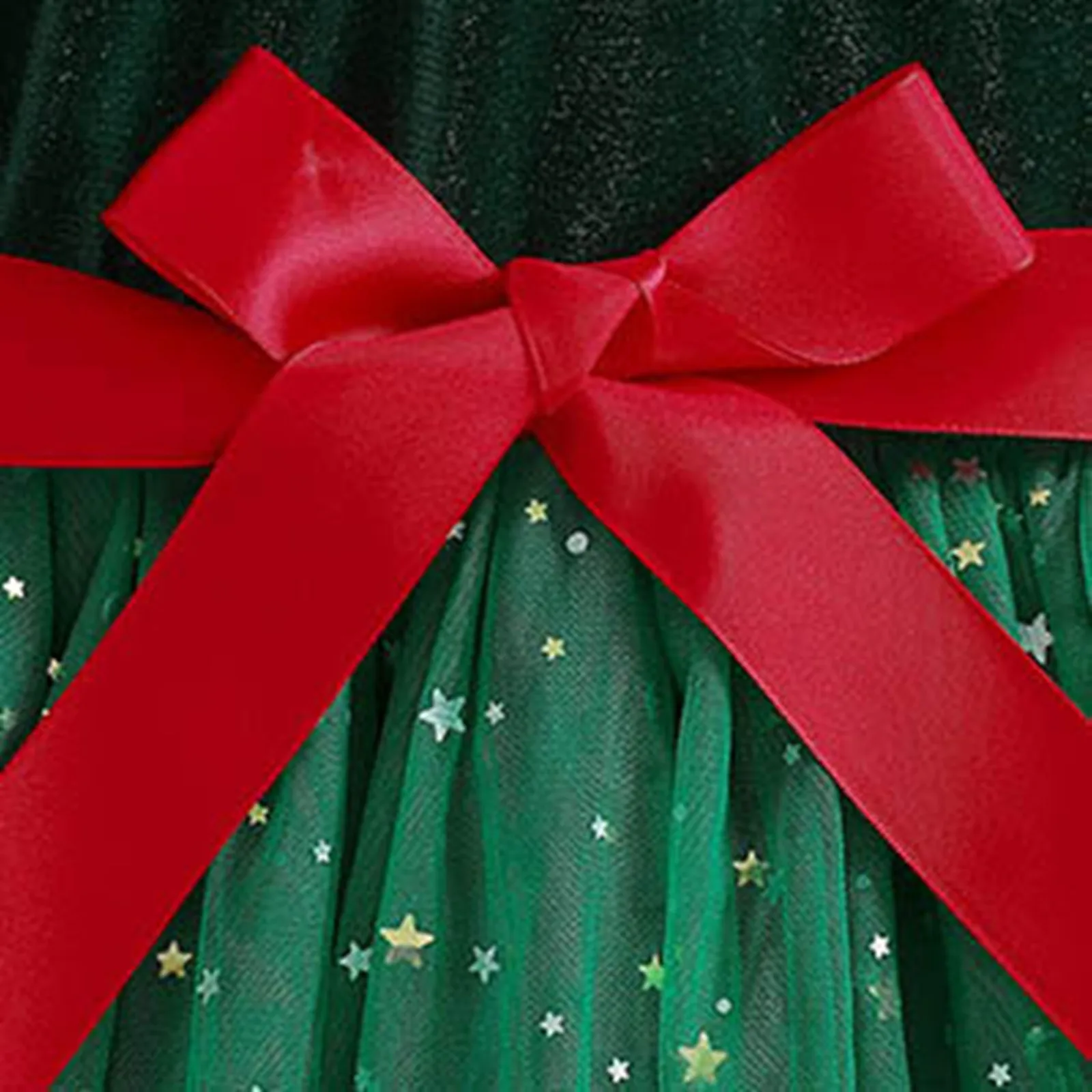 Vestido verde de natal para meninas, inverno, lantejoulas, babados, manga longa, princesa, aniversário, ano novo, vestido de festa de natal para crianças de 3 a 8 anos