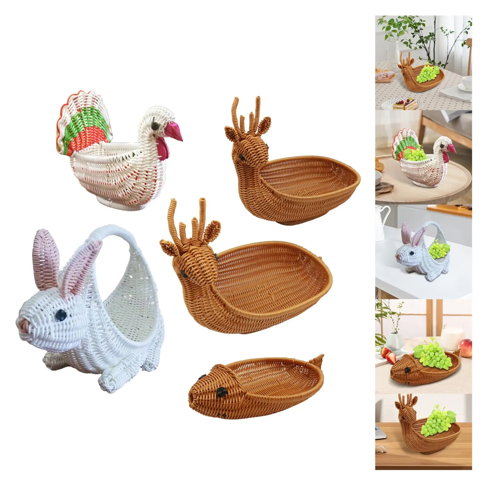 Fruit Basket Vegetable Storage Serving Basket for Kitchen Counter Bread