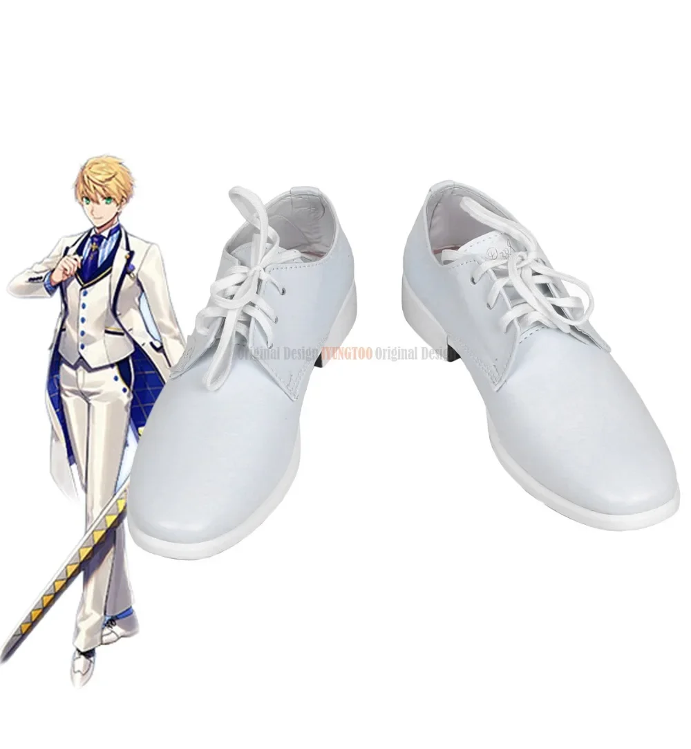 FGO King Arthur Cosplay Fate Grand Order Saber King Arthur Cosplay Shoes White Boots Custom Made Any Size