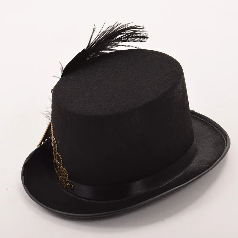 Sombrero de Cosplay de moda Steampunk para hombres y mujeres, equipo mágico hecho a mano, ropa de cabeza Fedora, fiesta de Halloween, Club