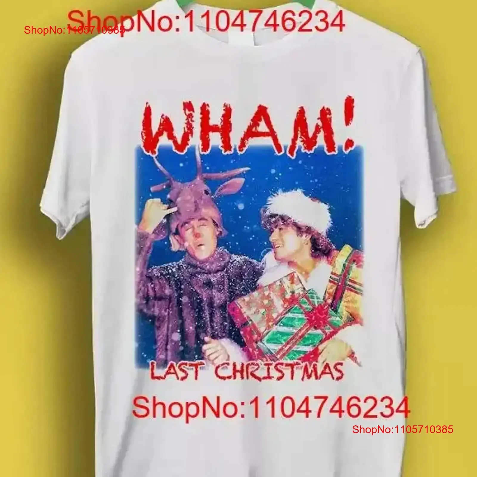 Last Christmas Wham Xmas Music Retro Cool Top T Shirt vintage Washed Versatile Soft Breathable For Everyday Wear Slightly