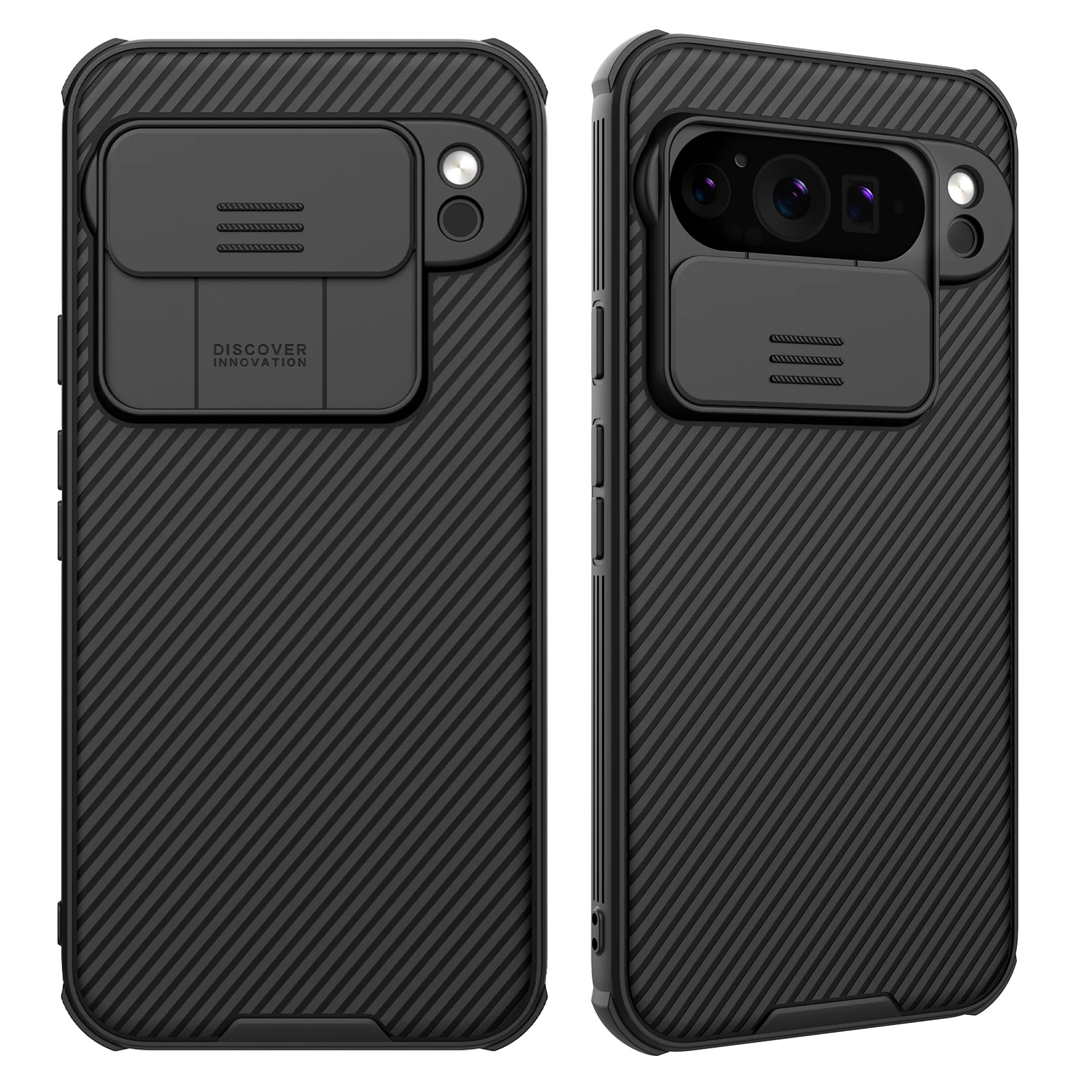 

NILLKIN for Google Pixel 9 Pro XL Case Slide Camera Lens Cover Privacy Protection Shockproof Anti-Fingerprint Hard Back Shell