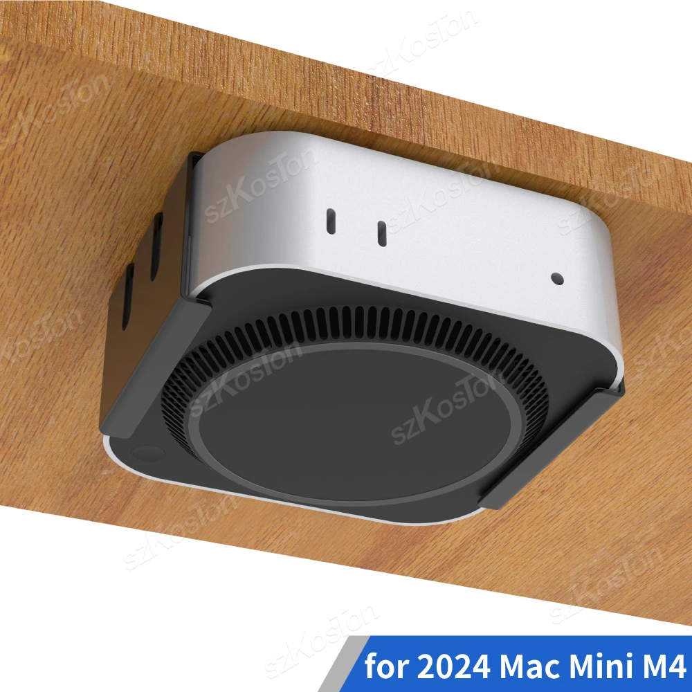 Metal Mount Holder For Apple Mac Mini M4 2024 Under Desk Stand Space Saving for Mac Mini M4 Pro PC Accessories