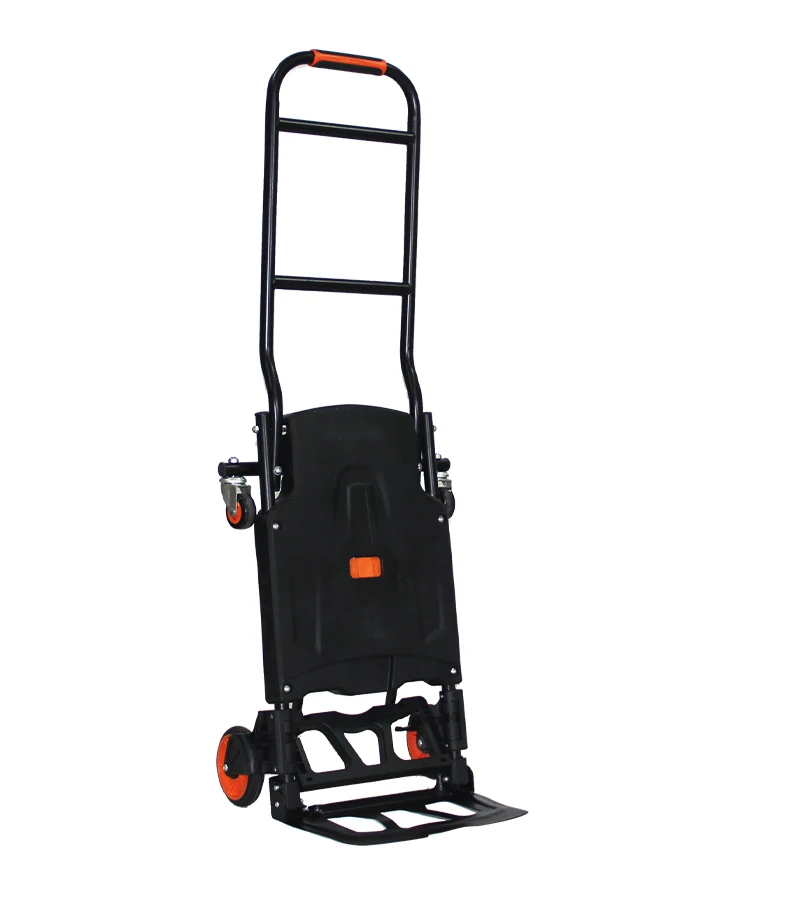 Carro de plataforma de plástico para equipaje, carro de escalada multifuncional, portátil y plegable, 2 en 1