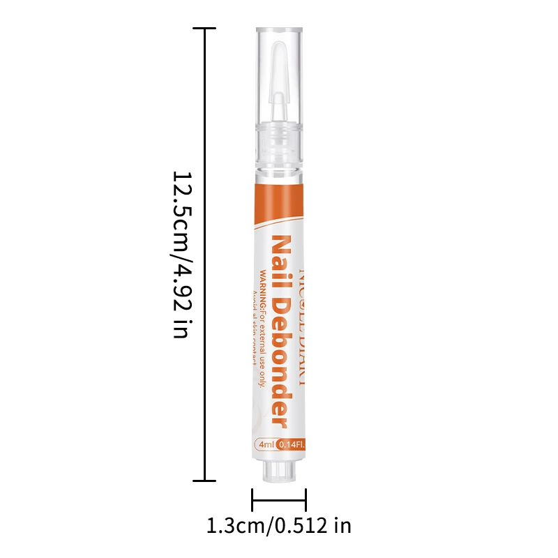 NICOLE DIARY 4ml Nail Debonder Nail Remover Pen For Solid Nail Tips Gel False Nail Tips Solid Adhesives Gel Remover Nail Liquid