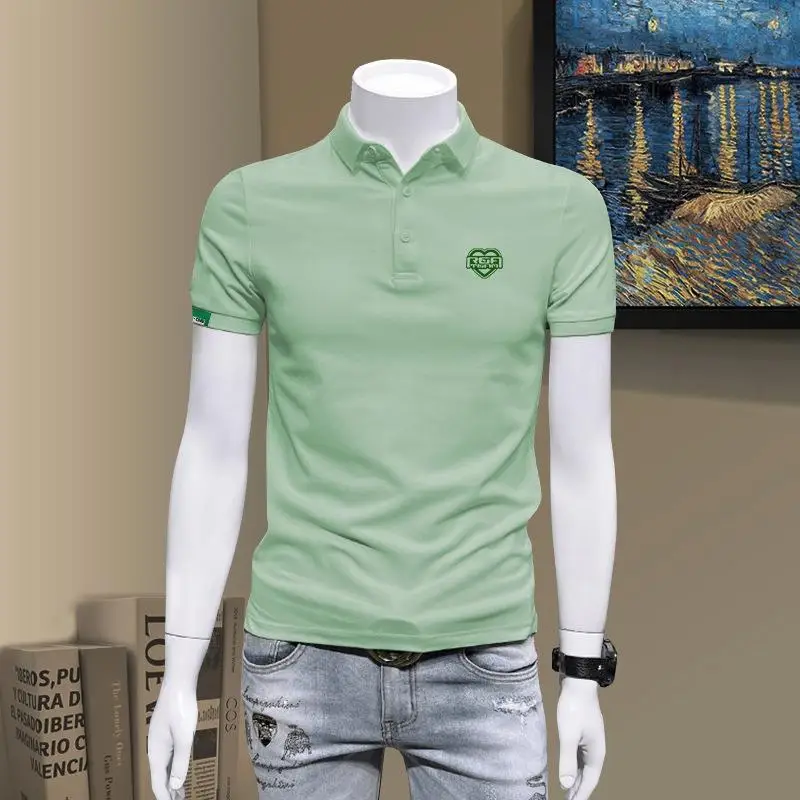 

Slim Fit Short Sleeve Shirt Men's Fashion Casual Turn-down Collar Summer Trendy Half Sleeve Quality New Arrival 2025