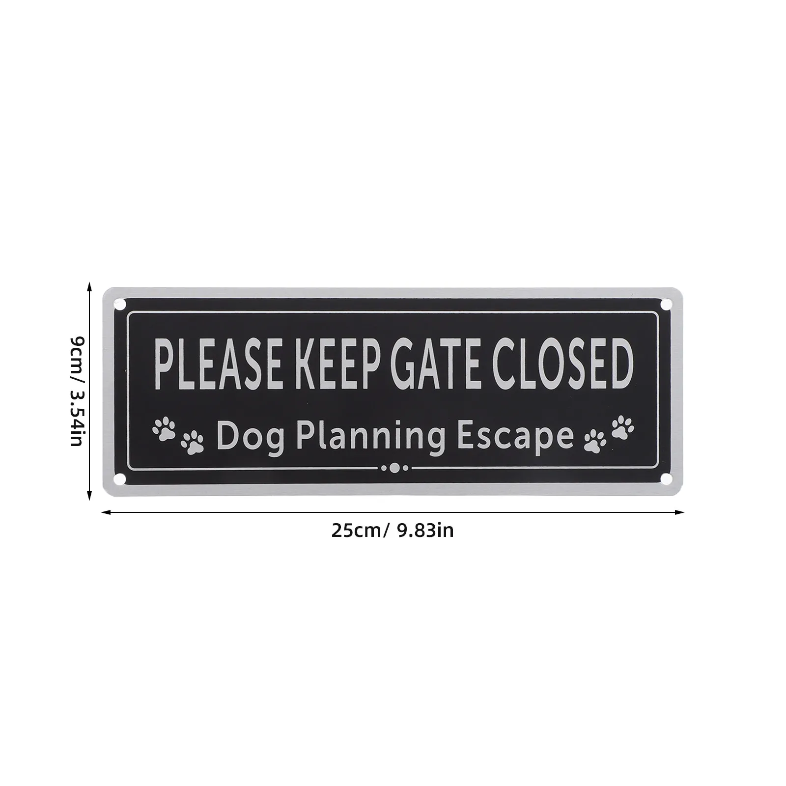 3Pcs Please Keep Door Closed Gate Sign Aluminum Alloy Weatherproof Metal Gate Closure Notice for Yard Pet Safety