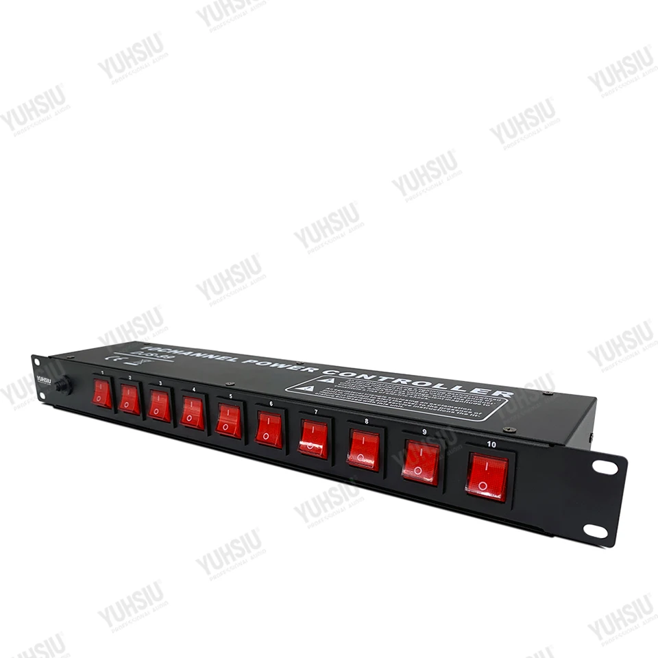 YUHSIU Professional 10 Channel 30A High Power Equipment Power Supply Controller Independent Air Switch PUD Sequencer