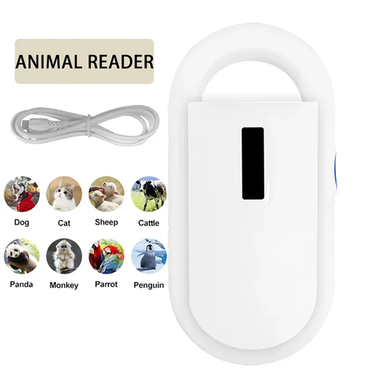 B24B 2X Handheld Digital ID Pet Chip Scanner For Pet Dog And Cat Management 134.2Khz Animal Chip RFID Reader PT160