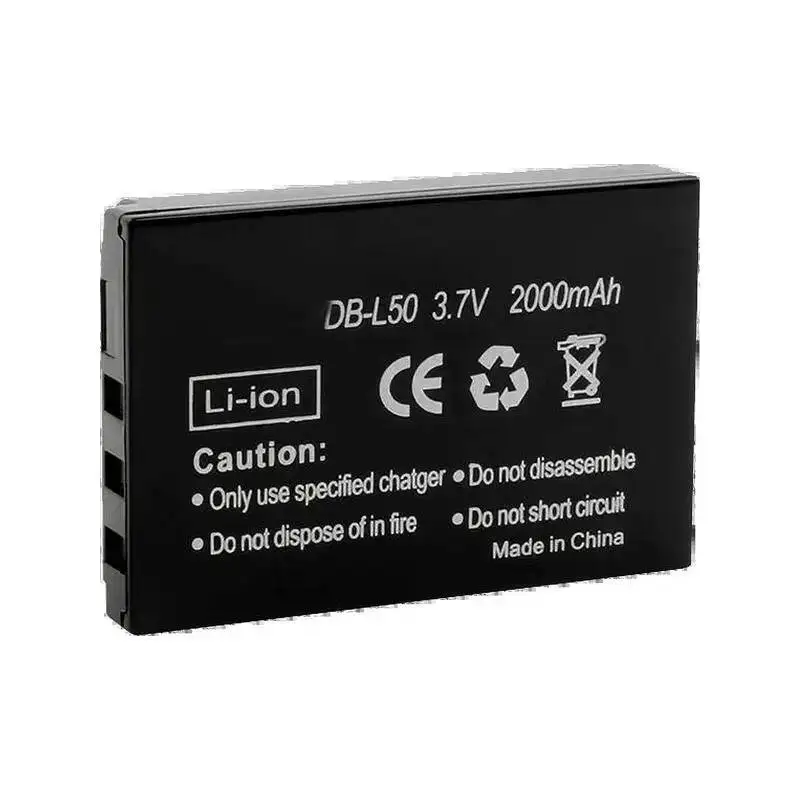 Camera Battery DB-L50 2000mAh Robust For Sanyo Vpc-TH2 Vpc-HD2000 Vpc-HD2000EBK WH1 TH1