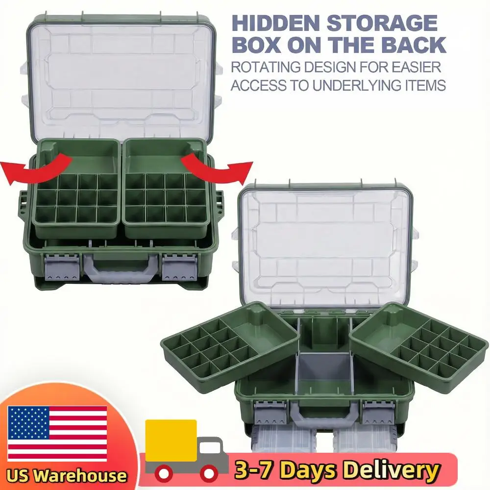 

Large Tackle Box Portable Tool Box Stowaway Tackle System Craft Storage Fishing Gear and Art Supply Storage Organizer